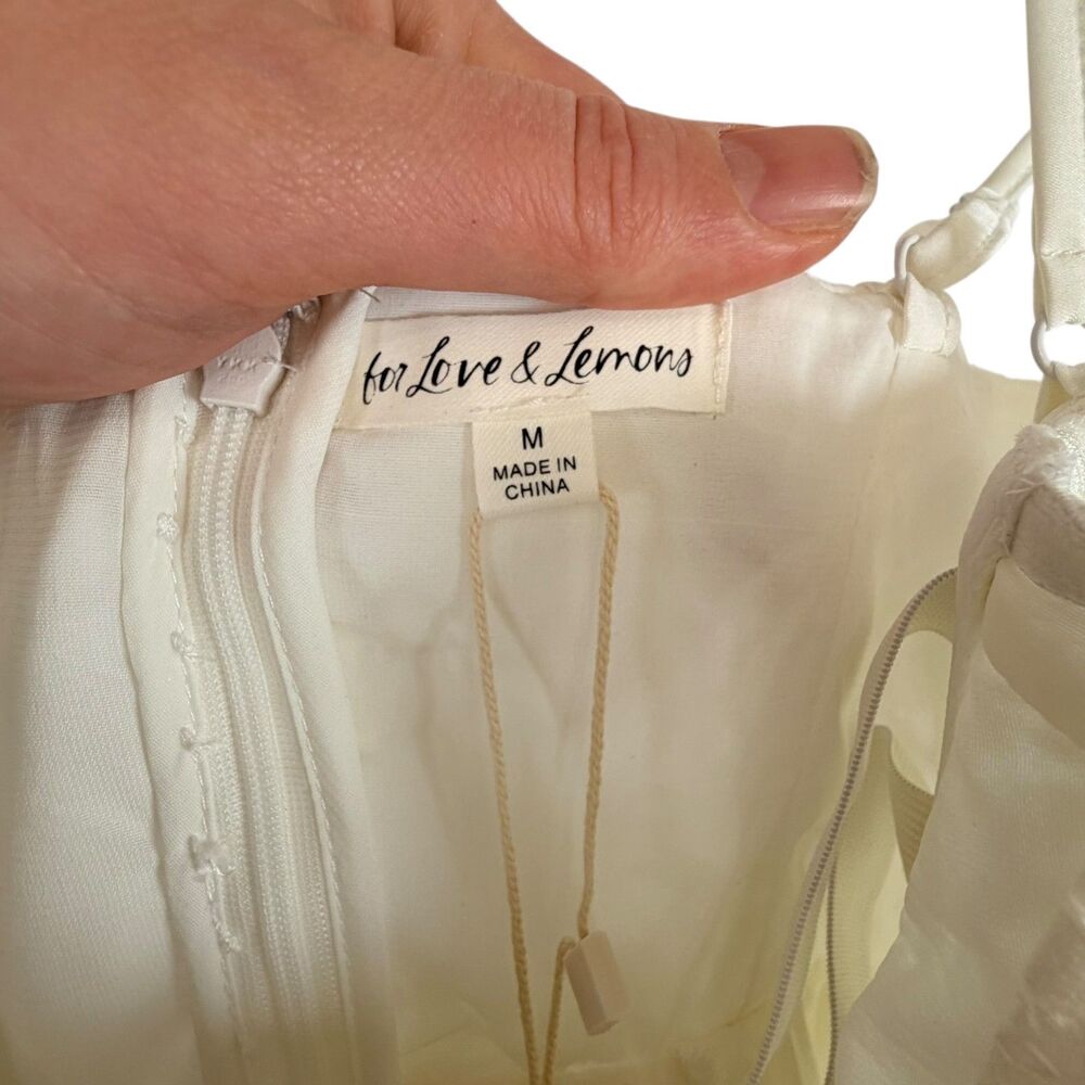 For Love & Lemons x Revolve Lily Bridal Gown Lace Corset Tulle Size M NWT - Picture 6 of 14